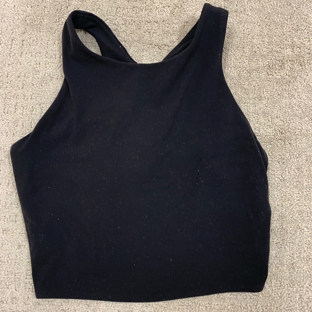 Athleta Cropped tank with built in bra